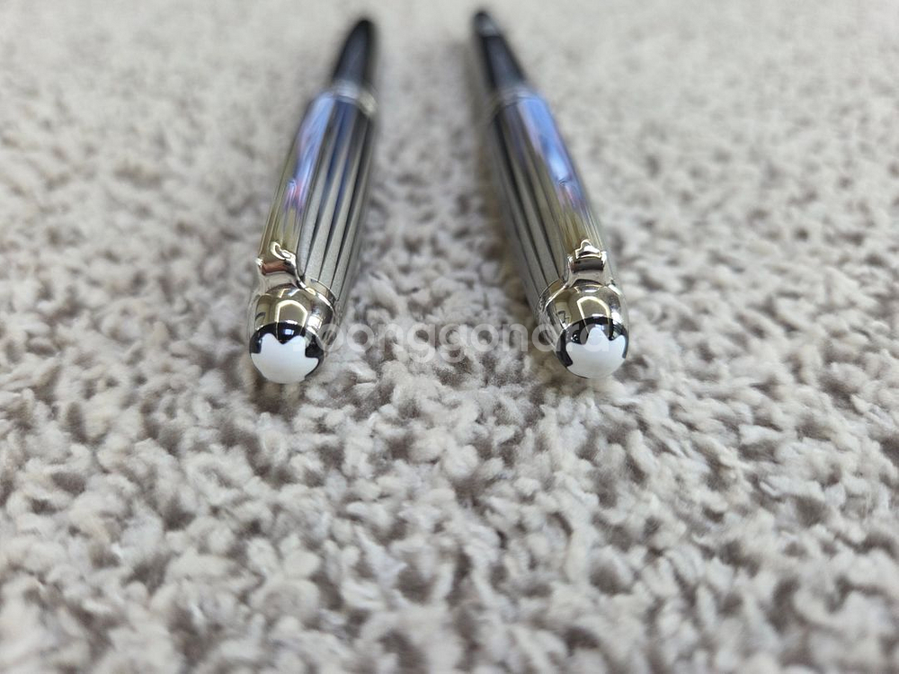 몽블랑 솔리테어 듀에 블랙&화이트 만년필 볼펜--4