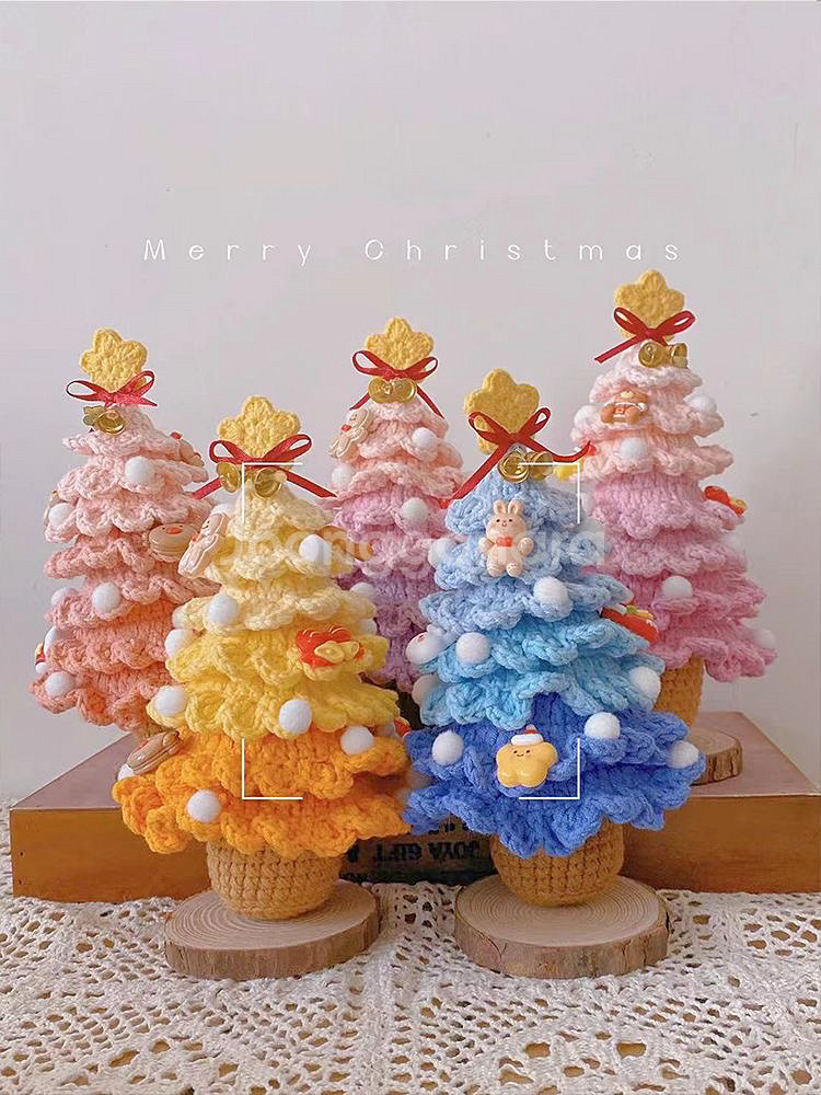 크리스마스 트리 니트 장식 세트--2