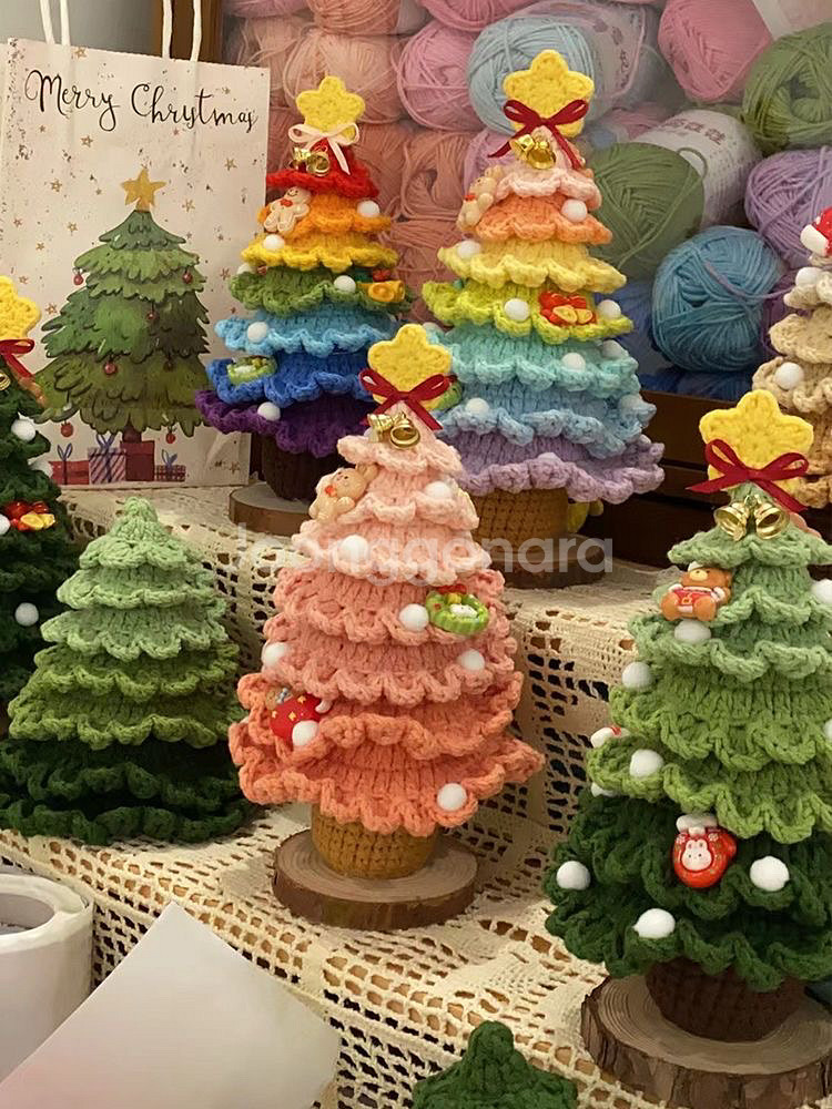 크리스마스 트리 니트 장식 세트--7