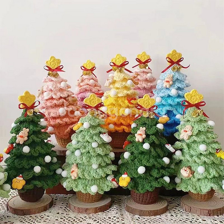 크리스마스 트리 니트 장식 세트--4