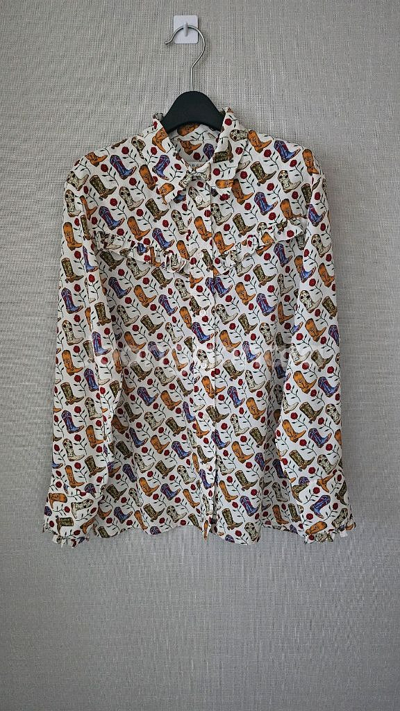 (정품) 산드로 패턴프릴 블라웃--3