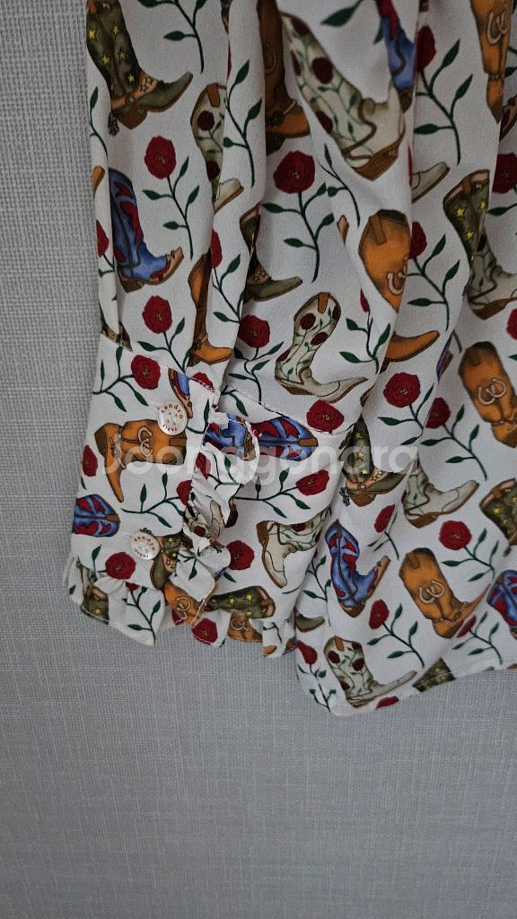 (정품) 산드로 패턴프릴 블라웃--8