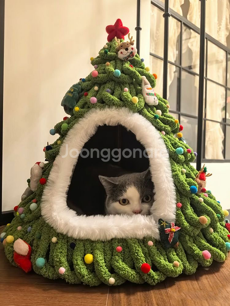 크리스마스 트리 고양이집--4