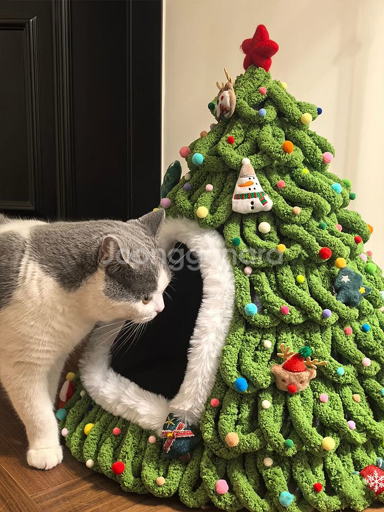 크리스마스 트리 고양이집--6