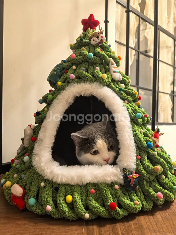 크리스마스 트리 고양이집--5
