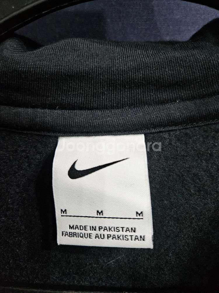 나이키 자수로고 차콜컬러 남성 100 기모 후드집업--2