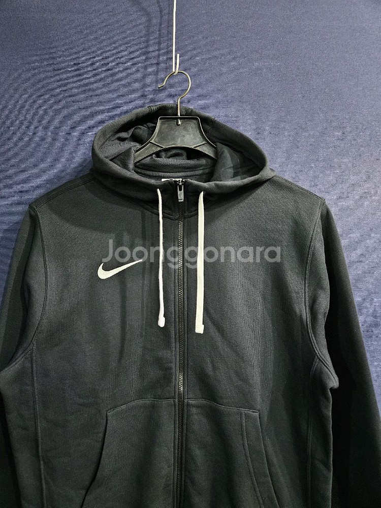 나이키 자수로고 차콜컬러 남성 100 기모 후드집업--6