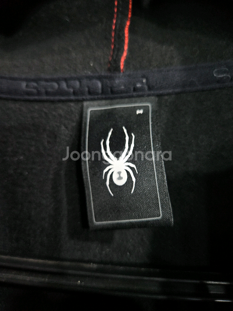 스파이더 레드컬러 남성 슬림핏 95 기모 후드집업 자켓--2