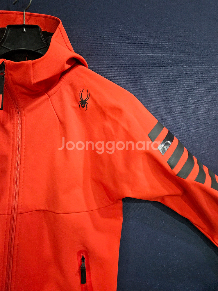 스파이더 레드컬러 남성 슬림핏 95 기모 후드집업 자켓--3