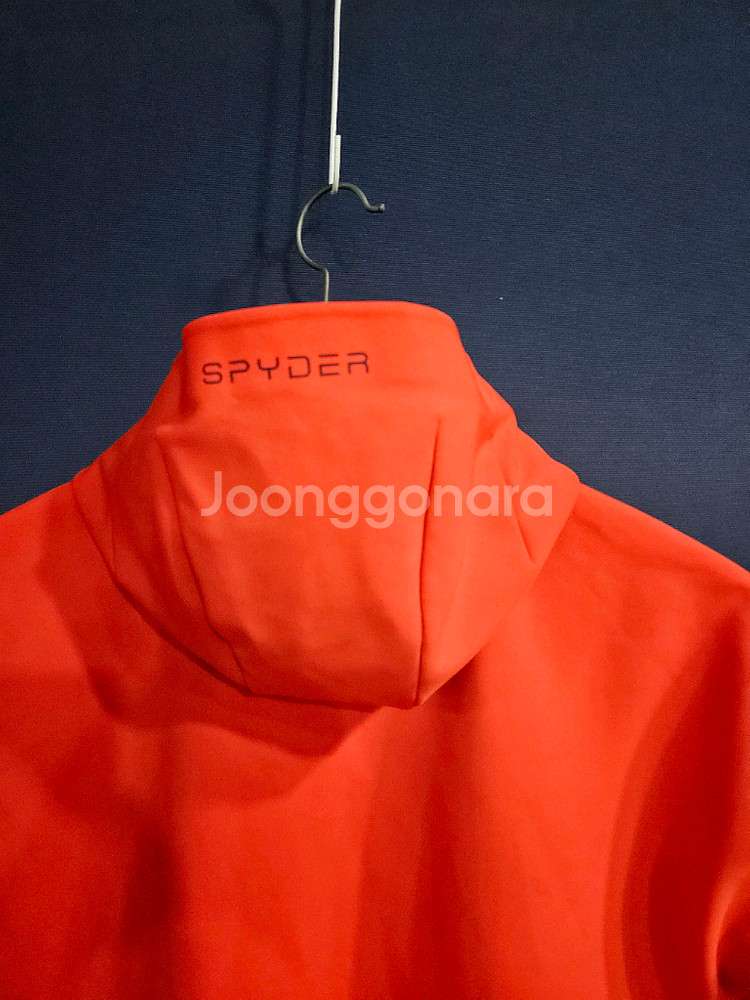 스파이더 레드컬러 남성 슬림핏 95 기모 후드집업 자켓--8