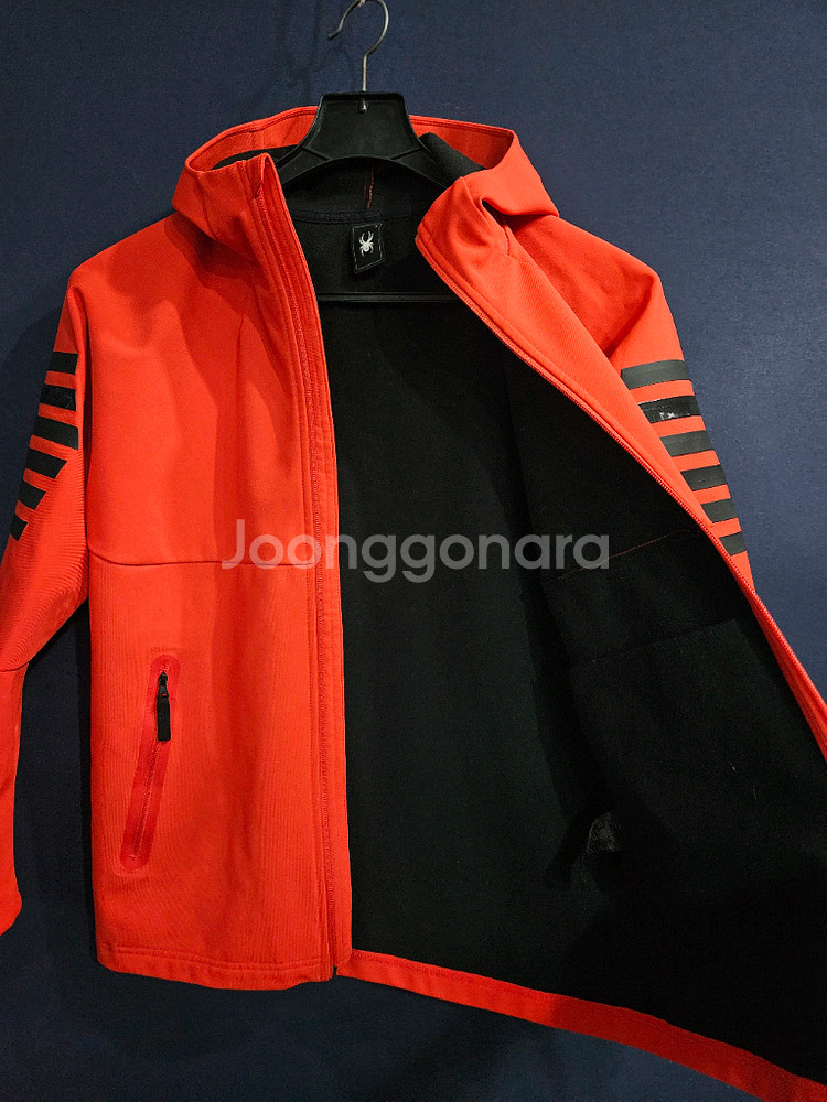 스파이더 레드컬러 남성 슬림핏 95 기모 후드집업 자켓--7