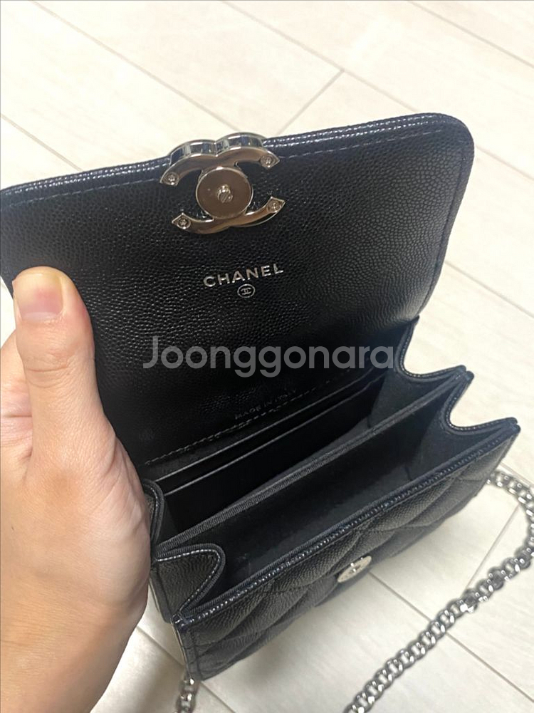 샤넬 코코로고 탑핸들 크로스백--3