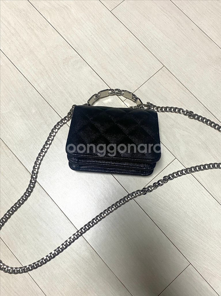 샤넬 코코로고 탑핸들 크로스백--2