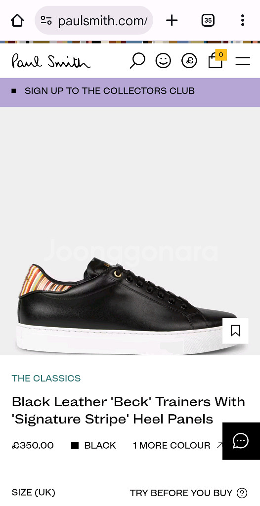 정품 블랙 폴스미스 스니커즈 41 (국내 265~270) 판매 합니다.--9