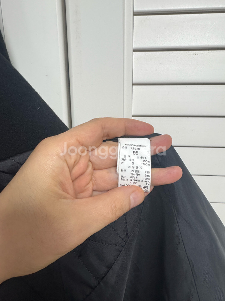 타임옴므 캐시미어 핸드메이드 코트 블랙 100--2