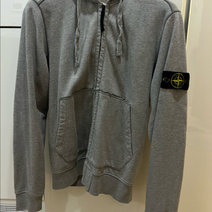 스톤아일랜드 그레이 후드집업 L (새상품급)