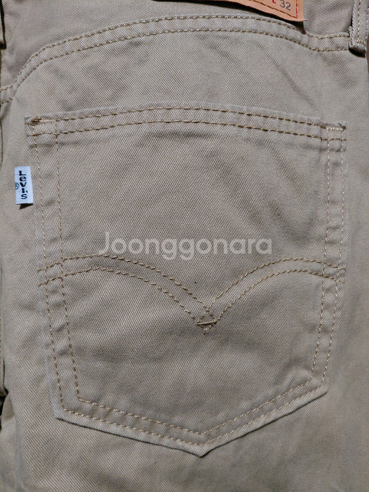 [리바이스511]슬림핏 화이트탭 치노 면바지 34사이즈--2