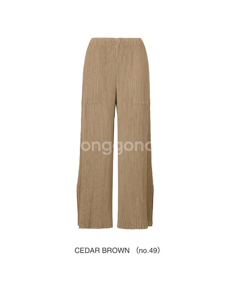 이세이미야케 해칭 와이드 팬츠,쉬폰 가디건&탑--3