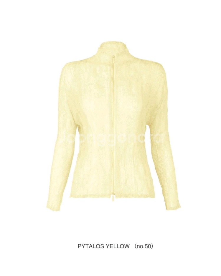 이세이미야케 해칭 와이드 팬츠,쉬폰 가디건&탑--6