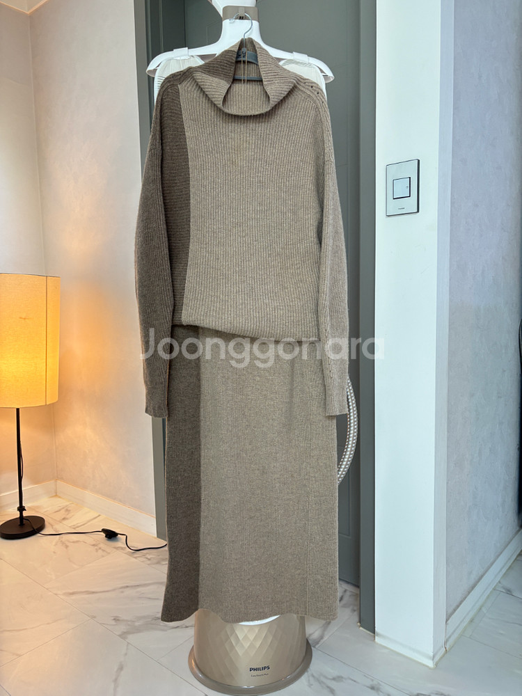 미샤 울 캐시미어 니트 스커트 셋업--0