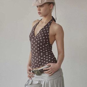 [새상품] 스컬프터 도드 홀터넥 브라운