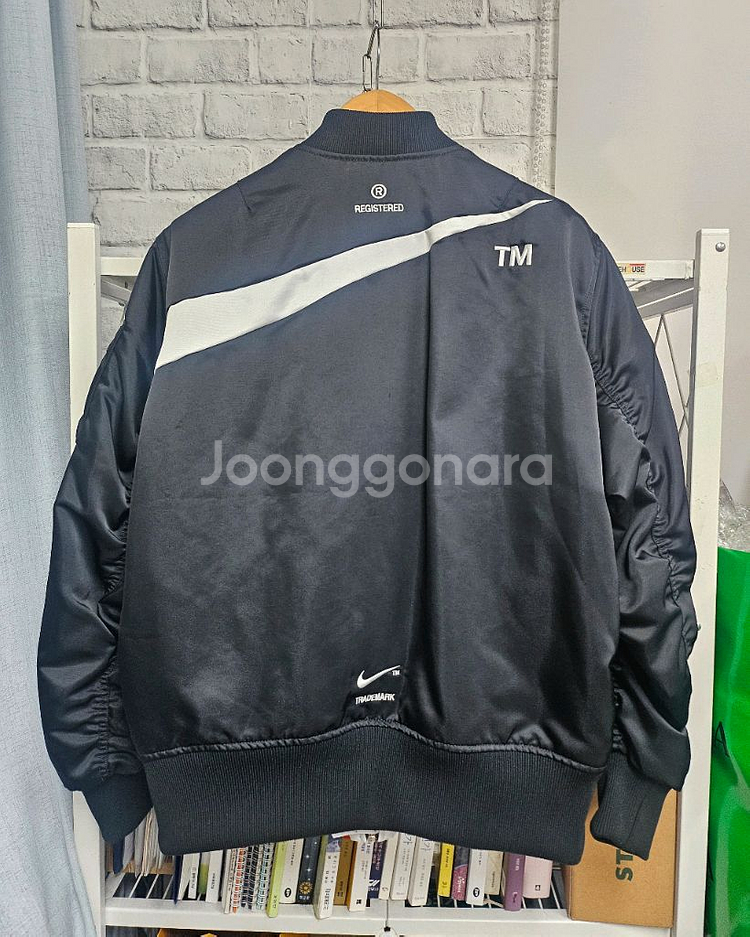 나이키 스우시 봄버자켓 XL 105 써마핏 양면 블루종 XD31--3