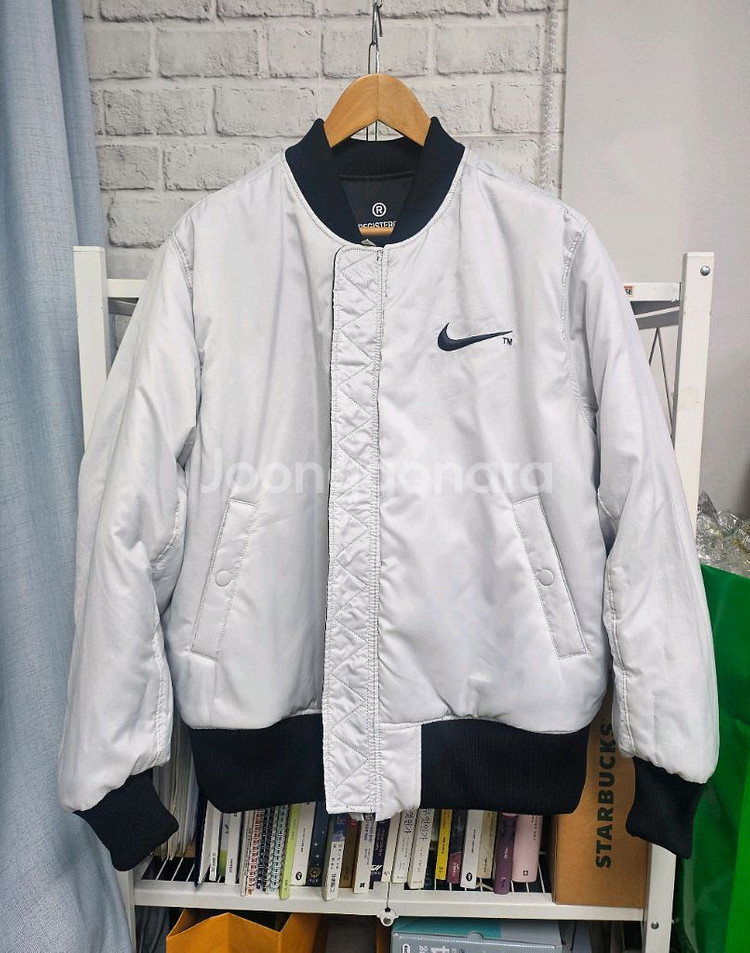 나이키 스우시 봄버자켓 XL 105 써마핏 양면 블루종 XD31--5