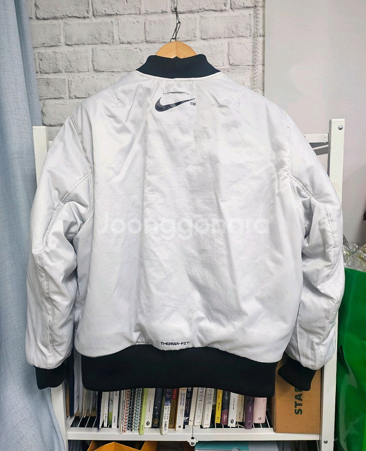 나이키 스우시 봄버자켓 XL 105 써마핏 양면 블루종 XD31--6