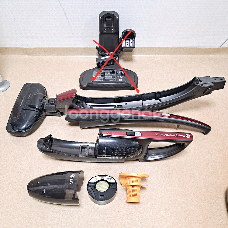 LG 코드제로 18v 무선청소기만 부품용 배터리없음 충전기없음 청소기만--9