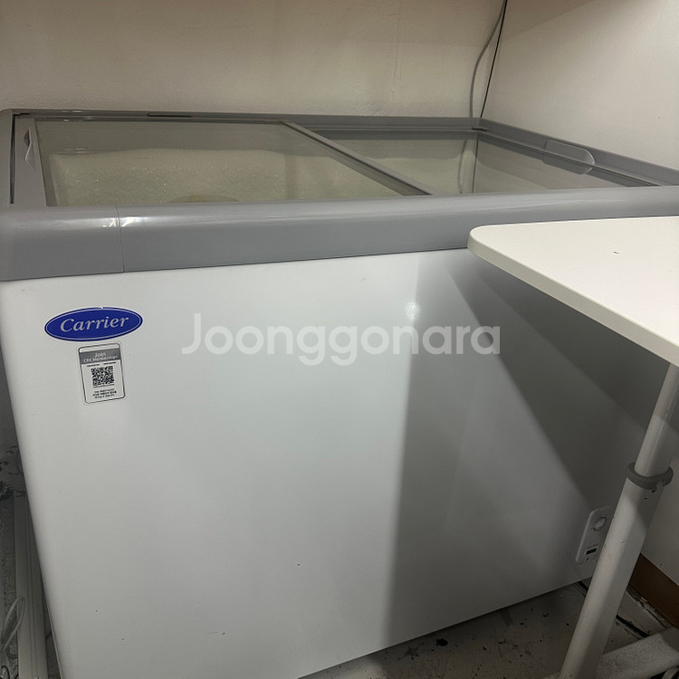 캐리어 냉동고 저소음 다목적 유리도어 냉동고 CDHD301WA--0