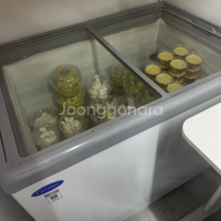 캐리어 냉동고 저소음 다목적 유리도어 냉동고 CDHD301WA--1