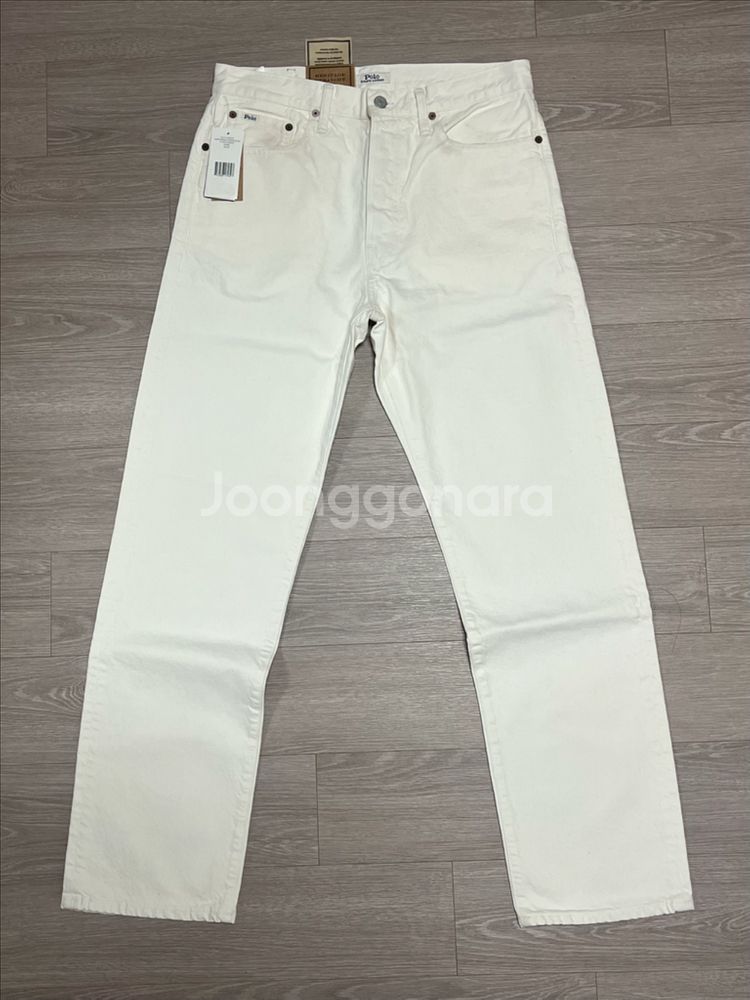 (새상품) 폴로 랄프로렌 헤리티지 스트레이트 데님 팬츠 화이트--2