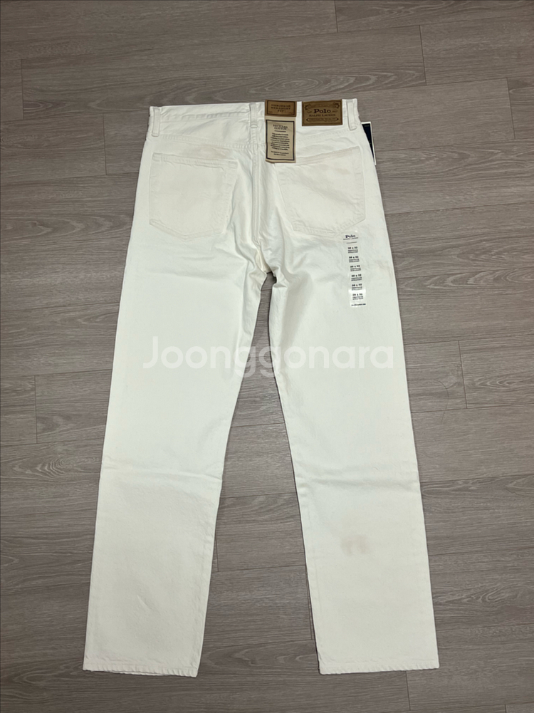(새상품) 폴로 랄프로렌 헤리티지 스트레이트 데님 팬츠 화이트--8
