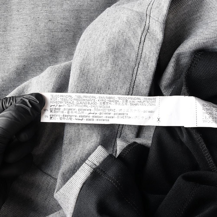 [L]자라 블랙 그레이 배색 하프넥 긴팔 롱 원피스 드레스--6