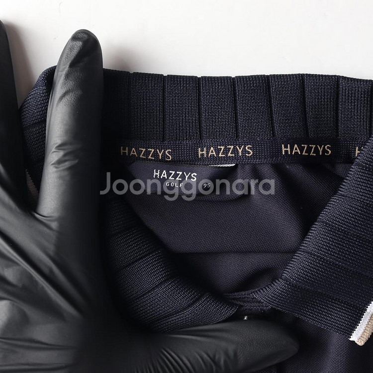 [M]헤지스 네이비 골지 카라티 반팔 PK 폴로 골프 티셔츠--4