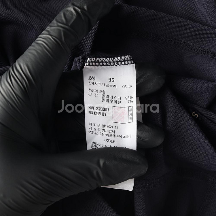 [M]헤지스 네이비 골지 카라티 반팔 PK 폴로 골프 티셔츠--5