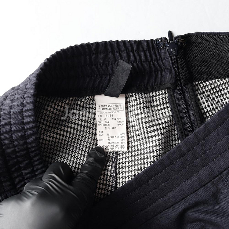 [S]시스템 네이비 A라인 뒷밴딩 롱 플레어스커트 코튼 치마--5