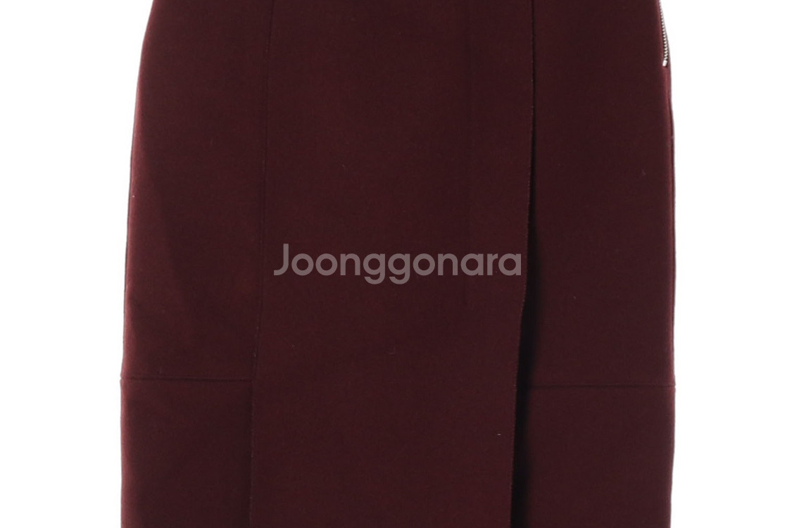 [S]시스템 와인 울60% 겨울 롱 슬릿 스커트 치마--2