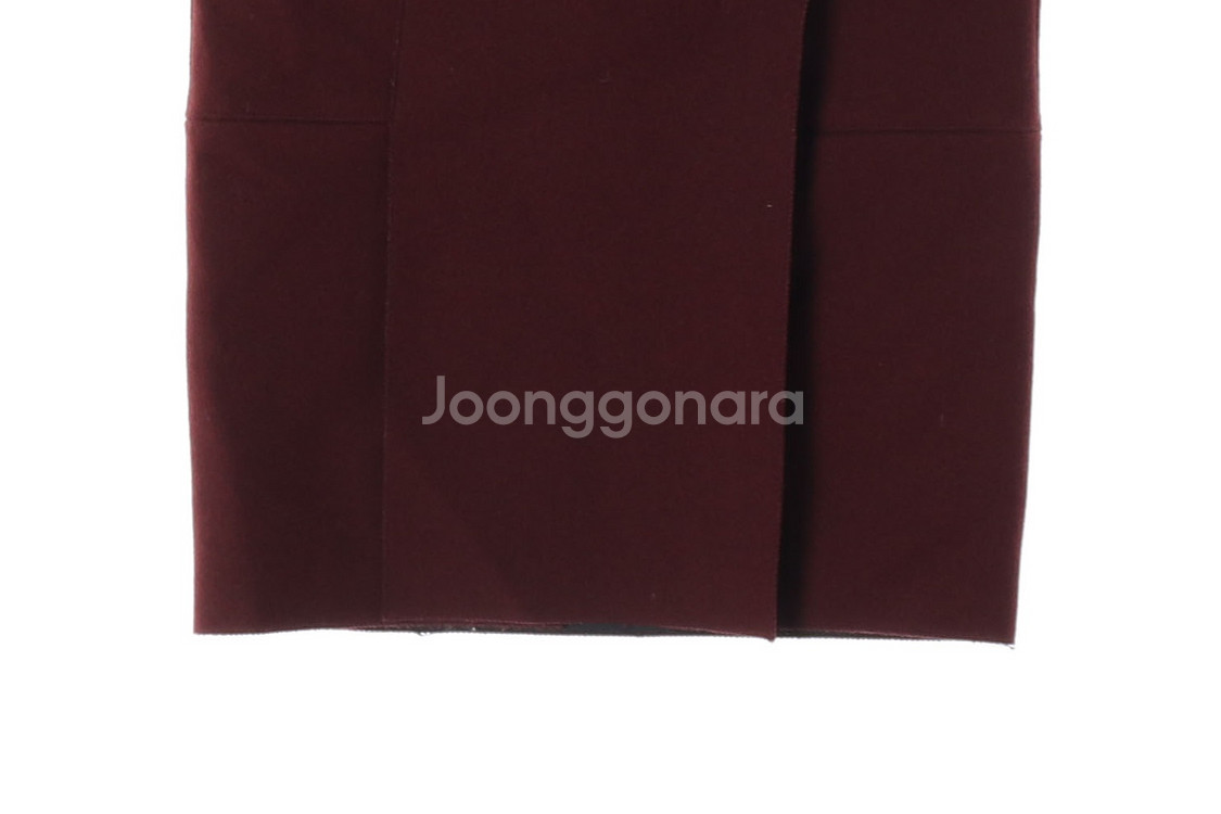 [S]시스템 와인 울60% 겨울 롱 슬릿 스커트 치마--3