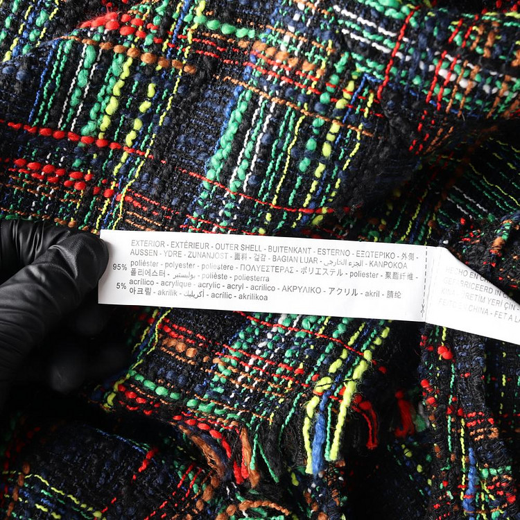 (새상품)[XS]자라 멀티컬러 체크 벨트 트위드 롱 스커트 치마--5