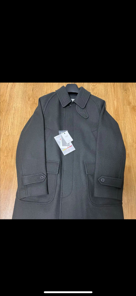 새상품 어나더오피스 보이저 발마칸 코트 그래파이트 차콜 헤더 그레이 00사이즈--2