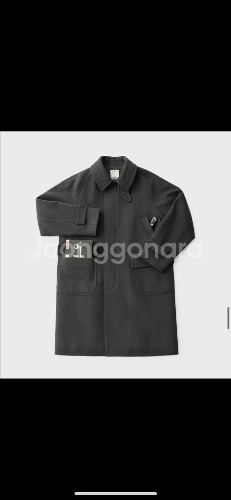 새상품 어나더오피스 보이저 발마칸 코트 그래파이트 차콜 헤더 그레이 00사이즈--0