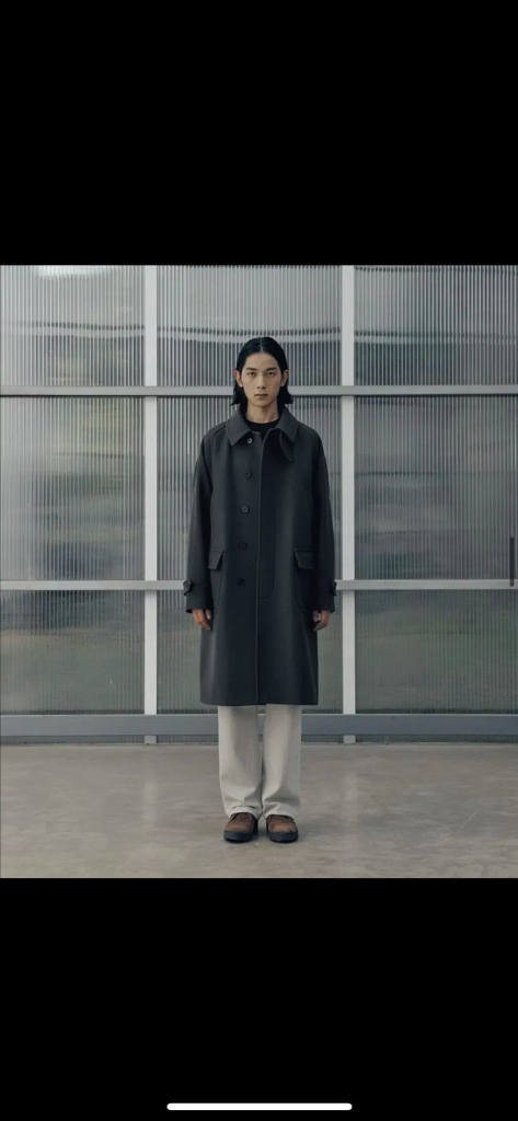 새상품 어나더오피스 보이저 발마칸 코트 그래파이트 차콜 헤더 그레이 00사이즈--1