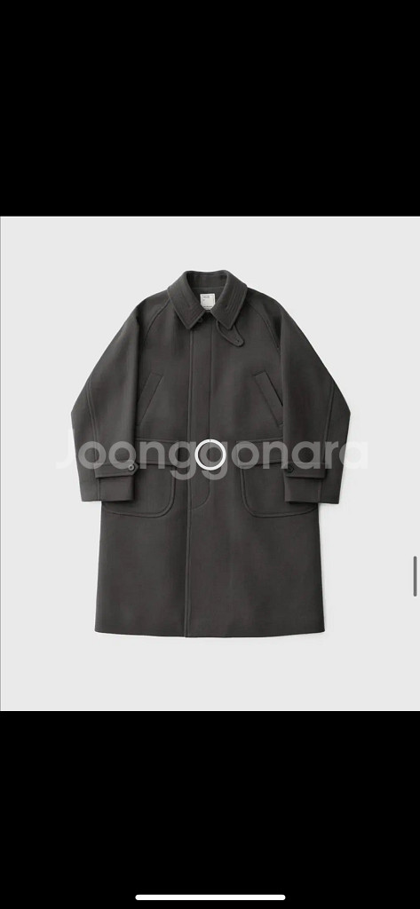 새상품 어나더오피스 보이저 발마칸 코트 그래파이트 차콜 헤더 그레이 00사이즈--8
