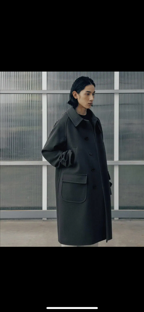 새상품 어나더오피스 보이저 발마칸 코트 그래파이트 차콜 헤더 그레이 00사이즈--5