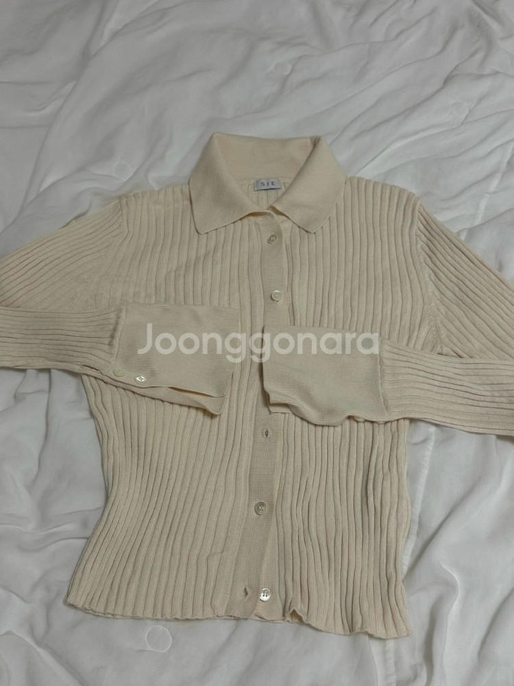 시에 로하 리브드 가디건 크림--2