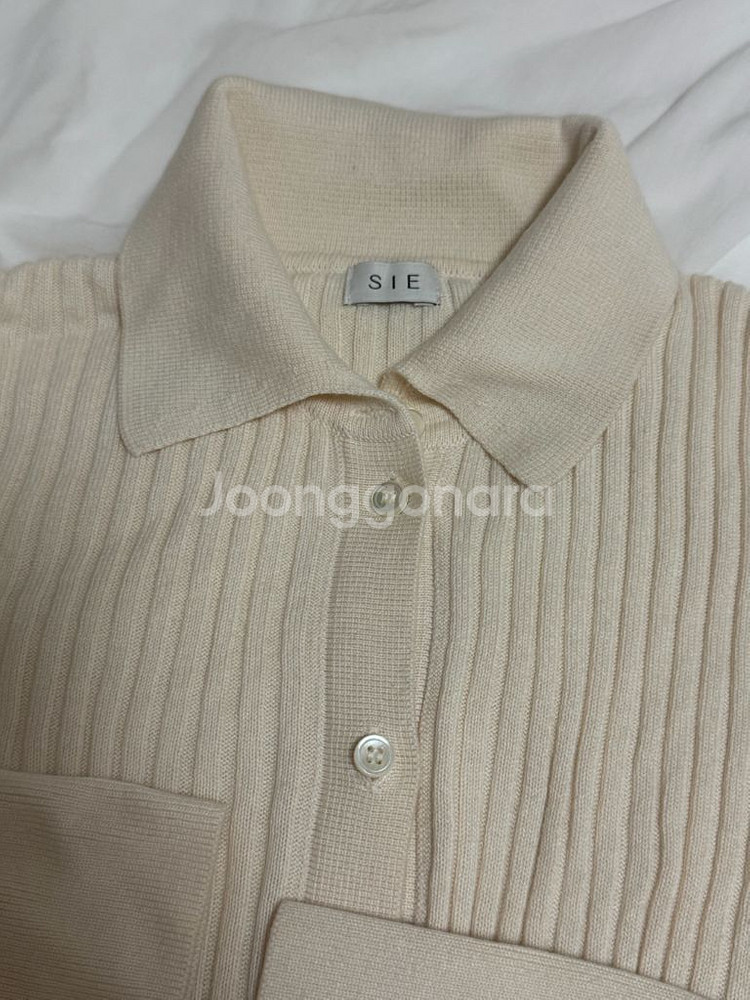 시에 로하 리브드 가디건 크림--3