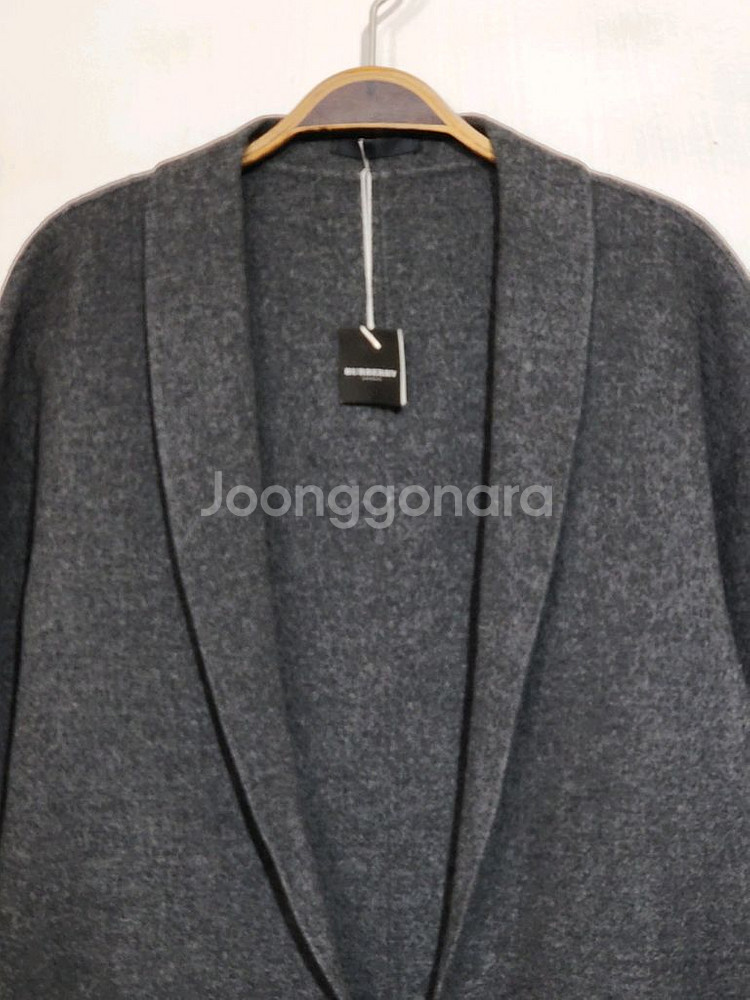 (L) 버버리 모직코트 차콜 오픈식 울코트 일본판--1