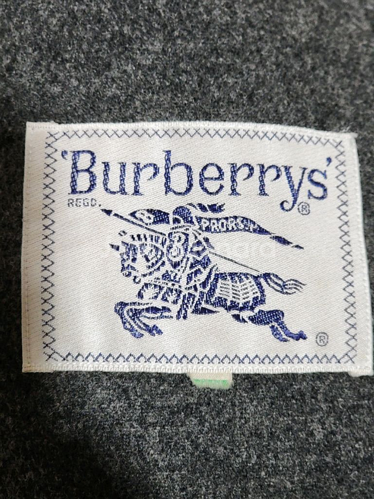 (L) 버버리 모직코트 차콜 오픈식 울코트 일본판--2