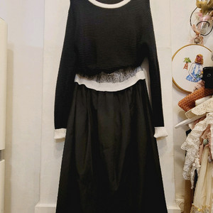 earth music& ecology 레이스 니트 원피스